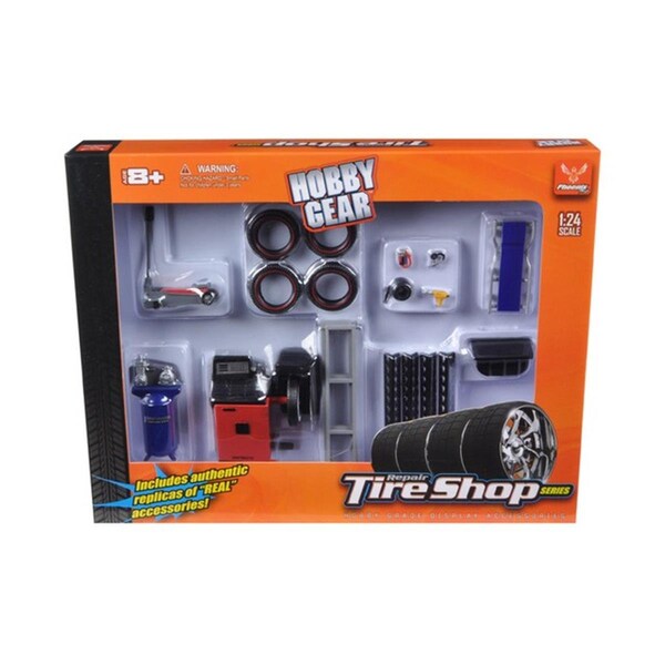 Phoenix Toys Tire Repair Shop Accessories Set Ford 1-24 Diecast Model Cars 18422 - main